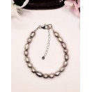 Silver Grey Freshwater Pearl Bracelet